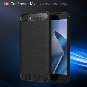 Силиконов гръб ТПУ Карбон за Asus Zenfone 4 Max 5.2 ZC520KL черен